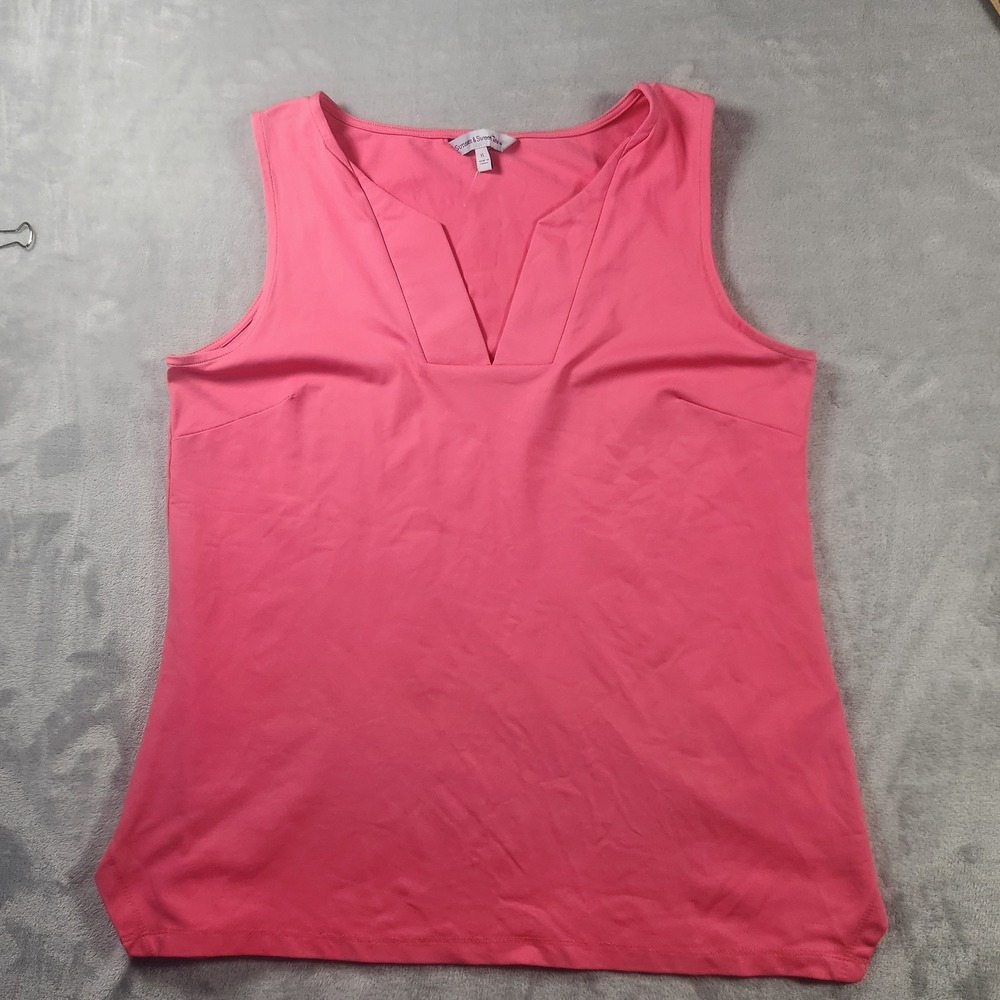 Sunset Sweet Tea Sleeveless V Neck‎ Pink Catalina Cloth Top XL